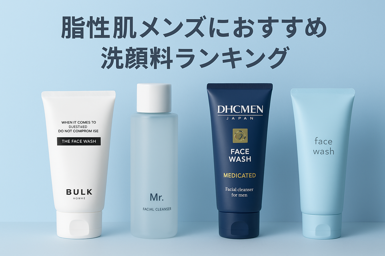 脂性肌メンズにおすすめの洗顔料ランキング|テカリ・毛穴汚れを徹底オフ
